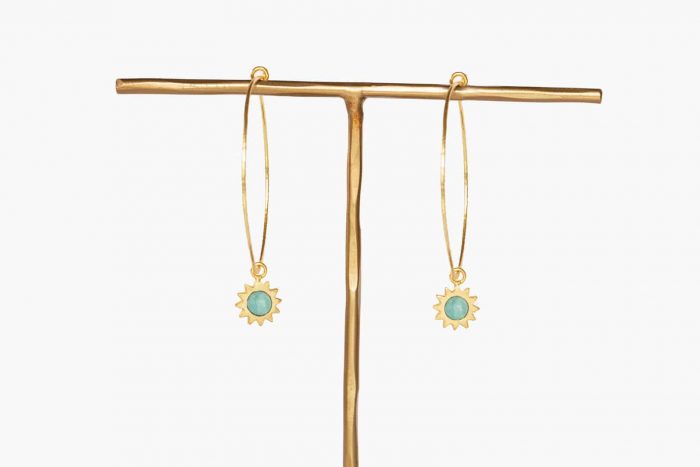 Surya earring Amazonite