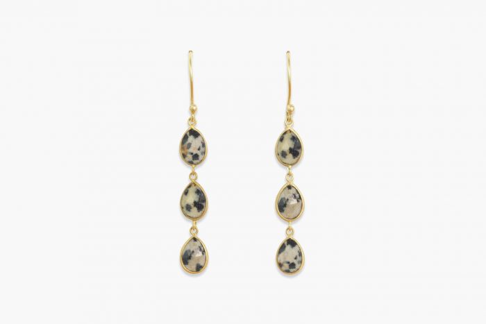 Sedna earring Jasper dalmatian