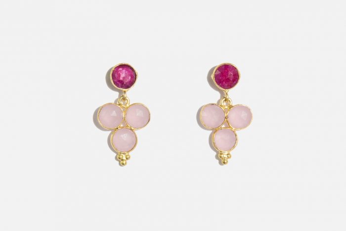 Ares earring Pink tourmaline