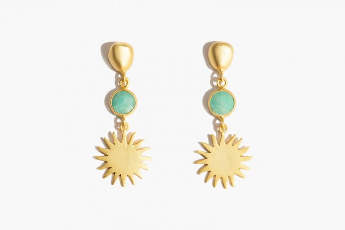 Soleil earring Amazonite