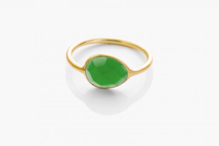 Hera ring Green onyx