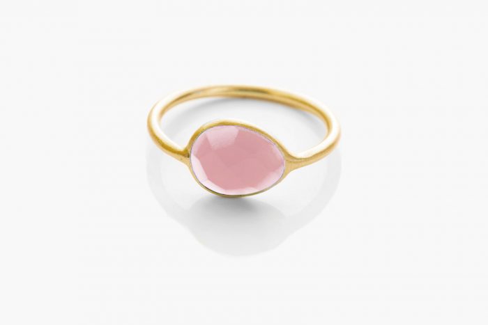 Hera ring Rose quartz