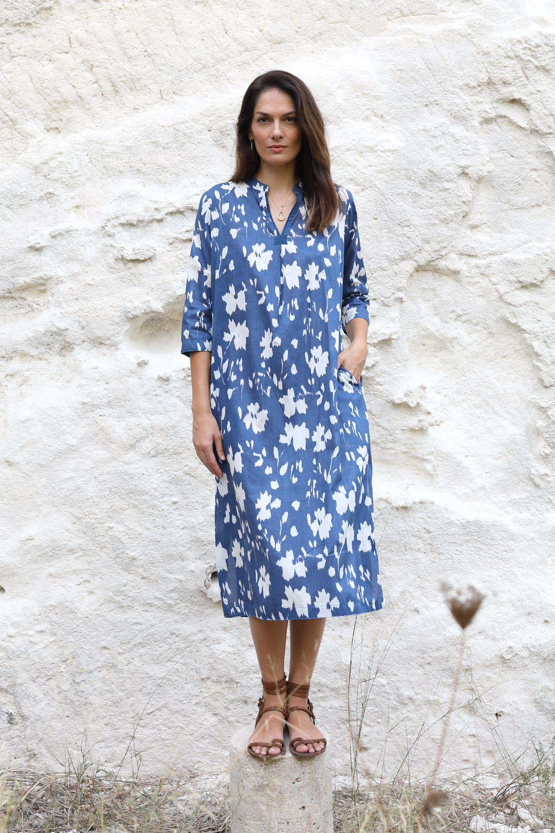 KURTA10-FLOR-BL