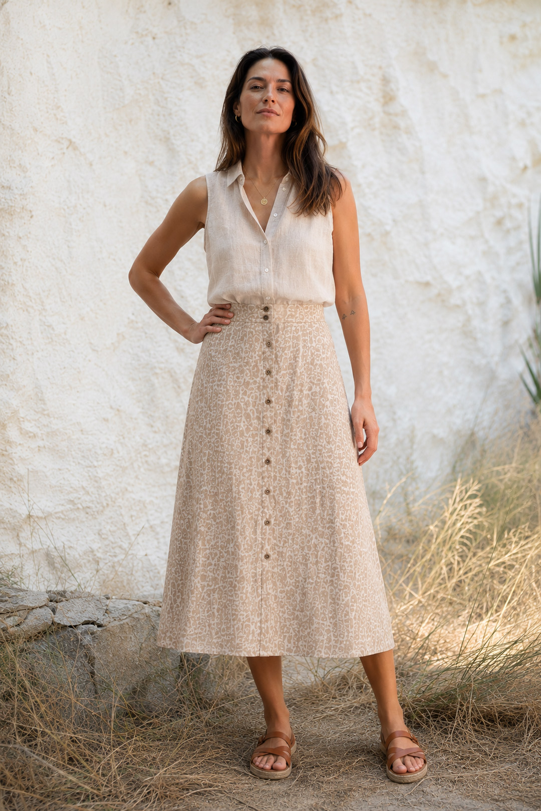 Falda duna beige